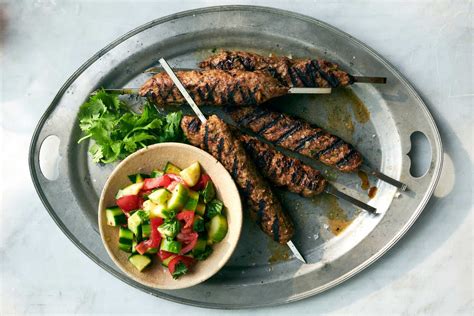 skewered meat dish nyt|spiced ground meat skewers.